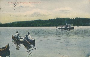 Manchester NH New Hampshire Boating and Canoes on the Merrimac River pm 1919 DB