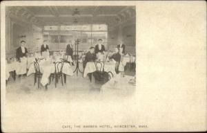 Worcester MA Warren Hotel Caf‚ c1905 Postcard
