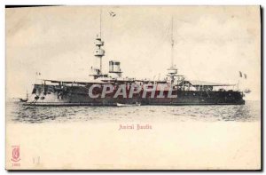 Postcard Old War Admiral Boat Baudin