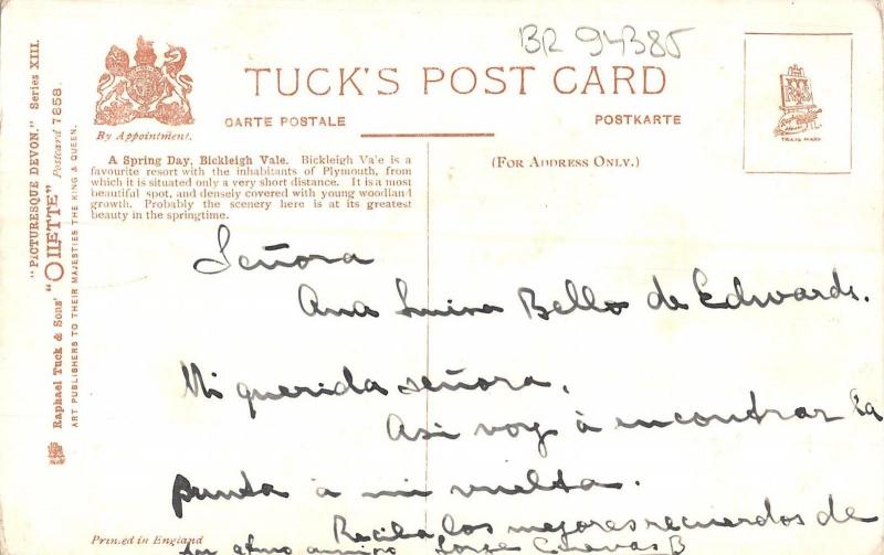 BR94385 a pring day bickleigh vale devon painting postcard   uk