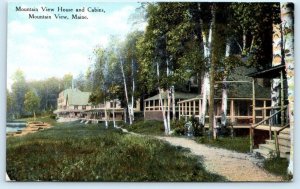 MOUNTAIN VIEW HOUSE & CABINS, Rangely Lake Maine ME ~ c1910s Hotel   Postcard