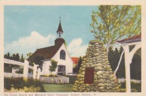 Canada Tadoussac Old Indian Church & Memorial Cairn