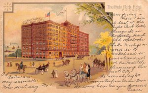 Chicago Illinois Hyde Park Hotel, Undivided Back, Vintage Postcard U17851