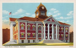 J81/ Cullman Alabama Postcard Linen Court House Building  339