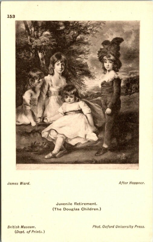 Juvenile Retirement, the Douglas Children, John Hoppner, British Museum Postcard