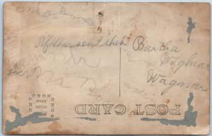 c1912 Readlyn IA Fire Ruins RPPC Disaster Photo $100,000 Damage Mueller Shop Car