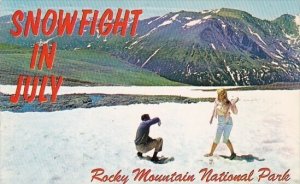 Snowfight In July Rocky Mountain National Park Colorado