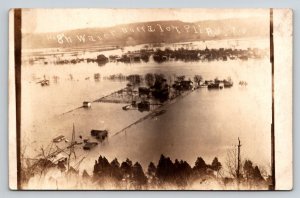 RPPC  1913   High Water  Flood Mark  Buffalo    New York Postcard