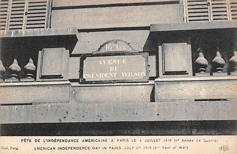 Fete De L'Independance Americaine a Paris Avenue Du President Wilson View Pos...