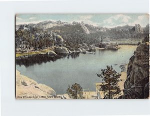 Postcard View At Sylvan Lake Custer South Dakota USA