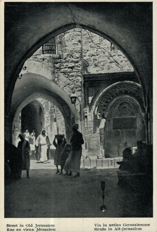 Israel Street In Old Jerusalem Vintage Postcard 07.40