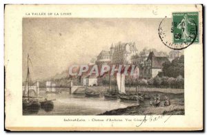 Old Postcard La Vallee De La Loire Chateau D & # 39amboise Vue Generale