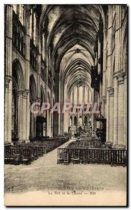 Old Postcard Chartres The nave and chancel