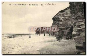 Postcard Old Luc Sur Mer Calavados the Cliffs