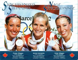 Olympic Synchronized Swimming Team, Canada, Silver Medal 1992 Photograph
