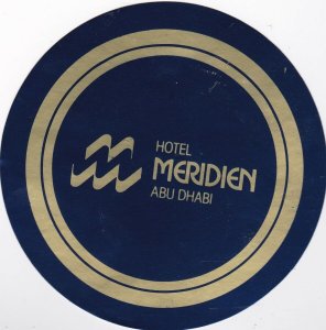 Abu Dhabi Hotel Meridien Vintage Luggage Label lbl0621