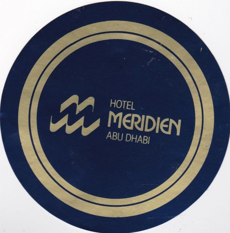 Abu Dhabi Hotel Meridien Vintage Luggage Label lbl0621