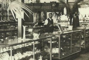 Holyoke COLORADO RP1912 INTERIOR DRUG General STORE nr Julesburg Sterling NE CO 