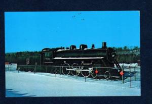 MI Retired Soo Line Railroad Train Loco 730 Gladstone Michigan Postcard RR PC