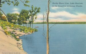 Rocky Shore Line on Lake Norfork in the Arkansas Ozarks - Linen