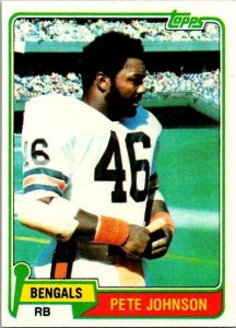 1981 Topps Football Card Pete Jackson Cincinnati Bengals s60047