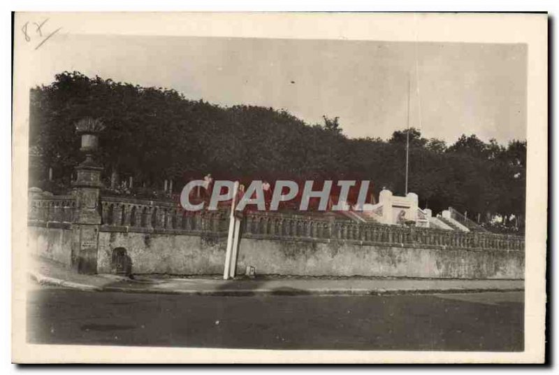 Old Postcard Bellac Haute Vienne La Promenade