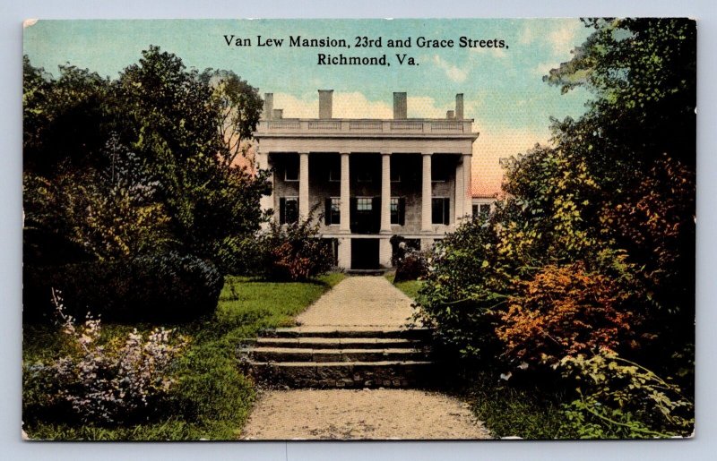 JH5/ Richmond Virginia Postcard c1910 Van Lew Mansion Grace Street 170