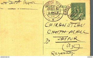 India Postal Stationery 9p Jaipur cds