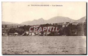 Old Postcard Thonon Les Bains Vue Generale