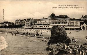 CPA BIARRITZ Pittoresque - Casino Municipal et Grande Plage (450231)