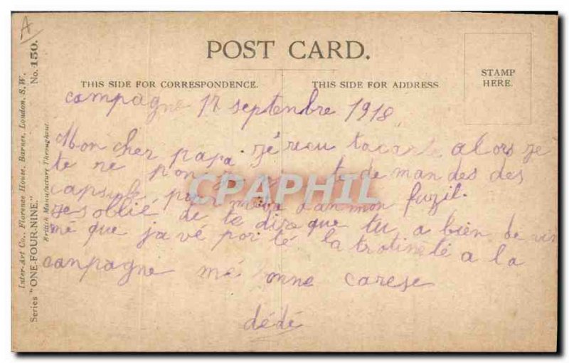 Old Postcard Fantasy Illustrator Child Censor