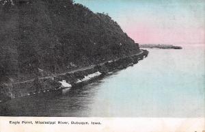 Dubuque Iowa~Mississippi River Eagle Point~RR Track Curves~1910 Postcard