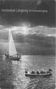 Lot164 nordseebad langeoog sonnenuntergang germany boat