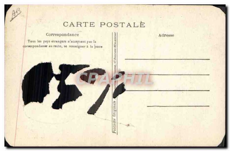 Postcard Old Satirical Poincare Halle Policy for Clothing Rue de Lyon Republic