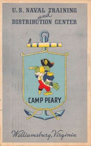 Williamsburg Virginia Camp Peary Naval Training Greetings Postcard AA104173
