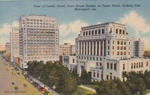 Louisiana Shreveport Caddo Parish Court House Square On Texas Street Looking ...