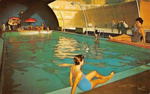 THE SHELBURNE Atlantic City, NJ Indoor Swimming Pool c1950s Vintage Postcard