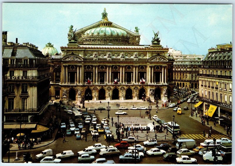 c1970s Paris, France Downtown Palais Garnier Opera House Place Traffic 4x6 PC M5