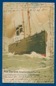 Steamer 1909 Red Star Line Doppelschrauben Postdampfer Vaderland Postcard