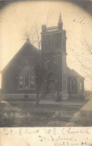 c.'07 RPPC,Real Photo,Methodist, M.E. Church, Saint Elmo, IL, ILL,Old Postcard