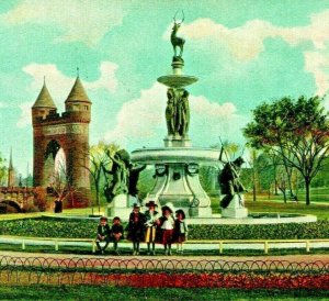 Soldiers Arch and Corning Fountain Hartford CT 1905 Postcard UDB Raphael Tuck