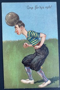 Mint Usa Color Embossed Picture Postcard Soccer One For His Nob! 