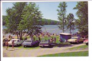 Half Moon Lake, East Central Alberta, Photo Les Evans, 50's Cars, People at B...