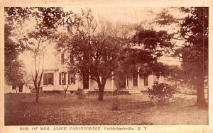 Residence of Mrs Alice Vaninwegen in Cuddebackville, New York