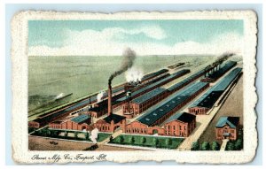 1914 Stover Manufacturing Co. Freeport Illinois IL Winona Lake Indiana Postcard 