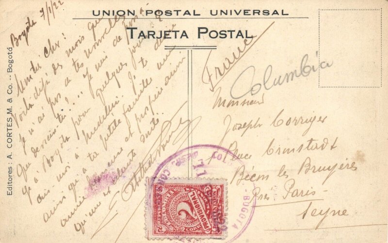 colombia, BOGOTA, Plaza de Bolivar, La Catedral (1922) Postcard