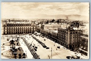 Mexico City Mexico Postcard Plaza de Armas c1950's Unposted RPPC Photo