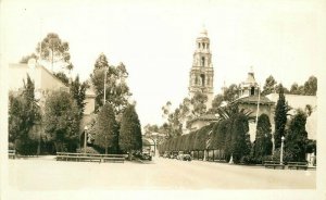 Automobiles Balboa Park San Diego California Postcard RPPC Real photo 13107