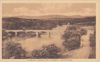 New York Catskill Creek and Catskill Mountains Albertype