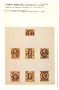 Queen Victoria Stamp, Diffent Shapes, National Postal Museum, England